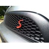 Metal Black Outlining Red S Lettering Front Grille Grill Chrome