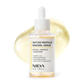 NIDA Peptide Propolis Renewal Serum  Peptide Complex, Propolis Extract, Adenosine  Youthful Look, Wrinkles, Fine Lines, Pore  Sebum Care  1.69 fl.oz. 