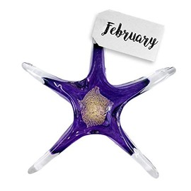 Luke Adams Glass Starfish Wall Decor – Handmade Glass Starfish for Windows – Sea Shell Wall Decoration for Coastal Homes (February)
