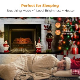 Costway 26" Infrared Electric Fireplace W/ Realistic Pinewood Ember Bed & Remote control