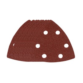 Dapetz ® Pack of 10 Sandpaper Triangle Sanding Pads 6 Holes Hook and Loop Assorted 90 Grits Sandpaper for for Wood Furniture Finishing, Metal Sanding and Automotive Polishing, Dry or Wet Sanding