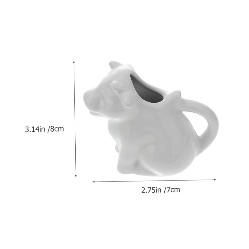 Ciieeo 2Pcs Ceramic Animal Shaped Milk Jug Cute for Sauces