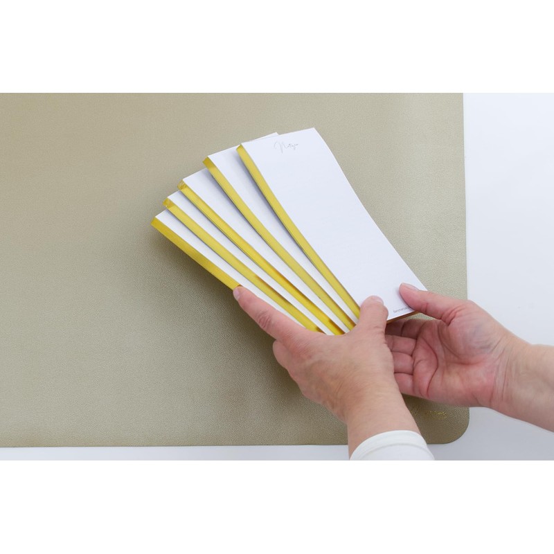 Dany Marcus Notizblock mit Goldschnitt, To-Do-Liste, Einkaufsliste, Notizzettel mit Gold,