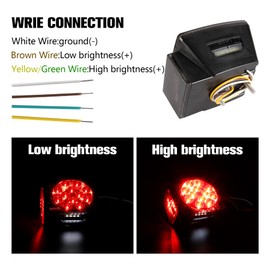 iBrightstar - Kit de luces LED cuadradas impermeables IP68 para remolque, accesorios utilitarios con parada de freno, para coche, coche, barco, motos de nieve, marina de menos de 80 pulgadas, DOT