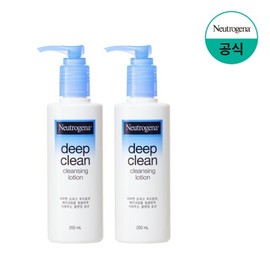Neutrogena Deep Clean Cleansing Lotion 200ml x2 / 뉴트로지나 딥클린 클렌징 로션 200ml x2