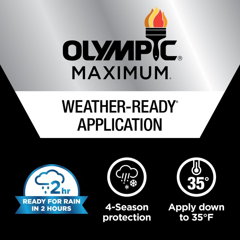 Olympic Maximum 1 gal. SC-1058 Oxford Brown Solid Color Exterior