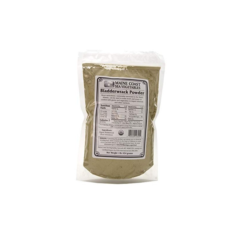 Bladderwrack Powder - Wild Atlantic - Organic Seaweed - Maine