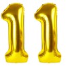 40 Inch Gold Balloon Number 11 Balloon,Jumbo Mylar Foil Helium Balloon for 11 Birthday Digital Balloons for Birthday Party,Wedding Anniversary Party Decorations