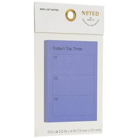 Noted by Post-it® Habit Tracker Notes, 100 Total Notes, 4" x 2-15/16", Periwinkle