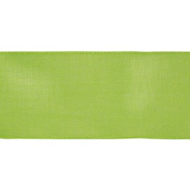 Ribbonitlux Apple Green Wired Jute Ribbon 4 Inch x 20 Yards Jute Ribbon Wired Edge for Gift Wrapping Large Bow Wreath and Christmas Tree Decoration