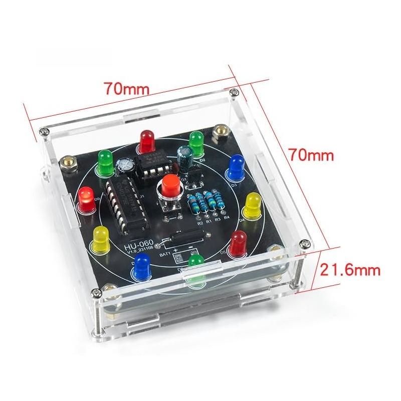 DIY Lucky Wheel Soldering Practice kit, Complete Soldering Project kit