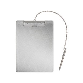 Nakakin SC-A4E-P Stainless Steel Binder with Vertical Chain and Pen