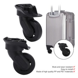 SUNGOOYUE Luggage Suitcase Wheels, 1 Pair A84 PP PET Swivel Castors Replacement Wheels for Replacing Suitcase Repair Parts