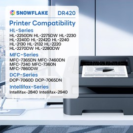 DR420 DR-420 Compatible DR420 DR-420 Black Drum Unit Replacement for Brother DR420 DR-420 DR 420 Drum Unit Intellifax-2840 HL-2240 HL-2230 MFC-7860DW MFC-7360N Drum (1 Pack, Not Toner).