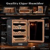 KEJIAR Cigar Humidor, Glass top Tabletop Cigar Humidor Cabinet Draw