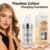 SPF15 TLM Colour Changing Foundation,Full Coverage Makeup Base Concealer,Flawless Moisturizing