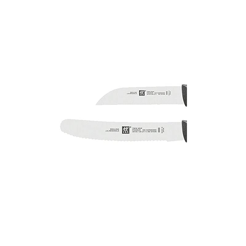 Zwilling Messer Twin Grip 2 teilig, Edelstahl, Silber/Schwarz, 38 x