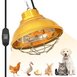 APlayfulBee Chicken Heat Lamp 350W Chicken Coop Heater with Carbon Fiber Bulb Winter Hanging Heat Lamp for Chicks Brooder Pen, Duck, Pet House, Poultry, Greenhouse Plant (350 Watt)