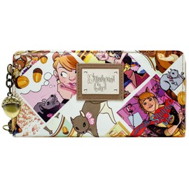 Squirrel Girl Comic Book Eat Nuts, Kick Butts Purse Clutch Coin Pocket & Card Holder, Brown