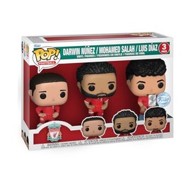 Funko 78250 Pop! Football: Liverpool - Darwin Nunez, Mohamed Salah & Luis Diaz (Special Edition) 3-Pack