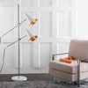 Safavieh Lighting Collection Reed 71" Floor Lamp, Chrome/White