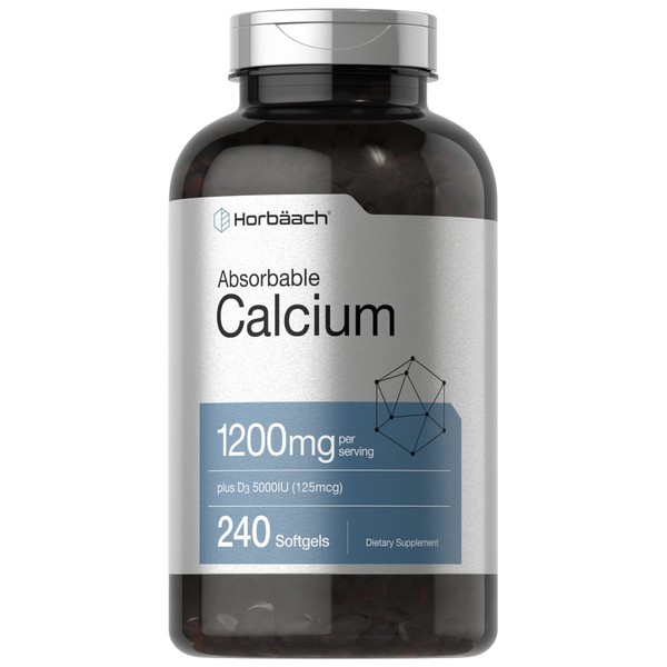 Horbäach Calcium 1200 mg with Vitamin D3 | 240 Softgels