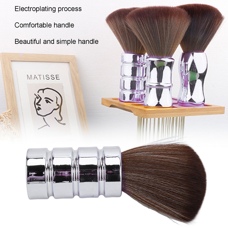Barber Neck Duster Brush Soft Gentle Electroplating Process Professional Neck
