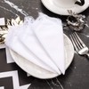 24 Pieces Ladies Handkerchief with Lace Pure White with Lace