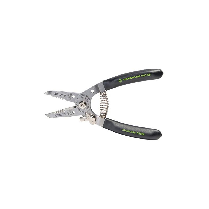 Greenlee 1917-SS Stainless Wire Stripper and Cutter, 16-26AWG, 6-Inches