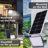 Gebosun 2 Pack 100W Solar Flood Light Outdoor, 13000LM 6000K