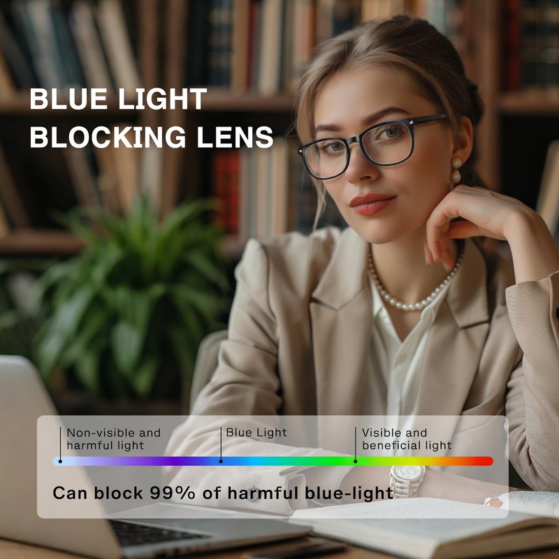 WINTOO Blue Light Glasses for Woman Men | 99% Blue