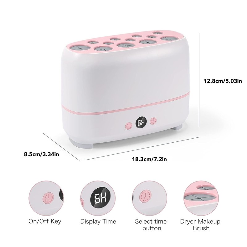 Makeup Brushes Dryer 12 Various Holes Electric Automatic Cosmetic Brush