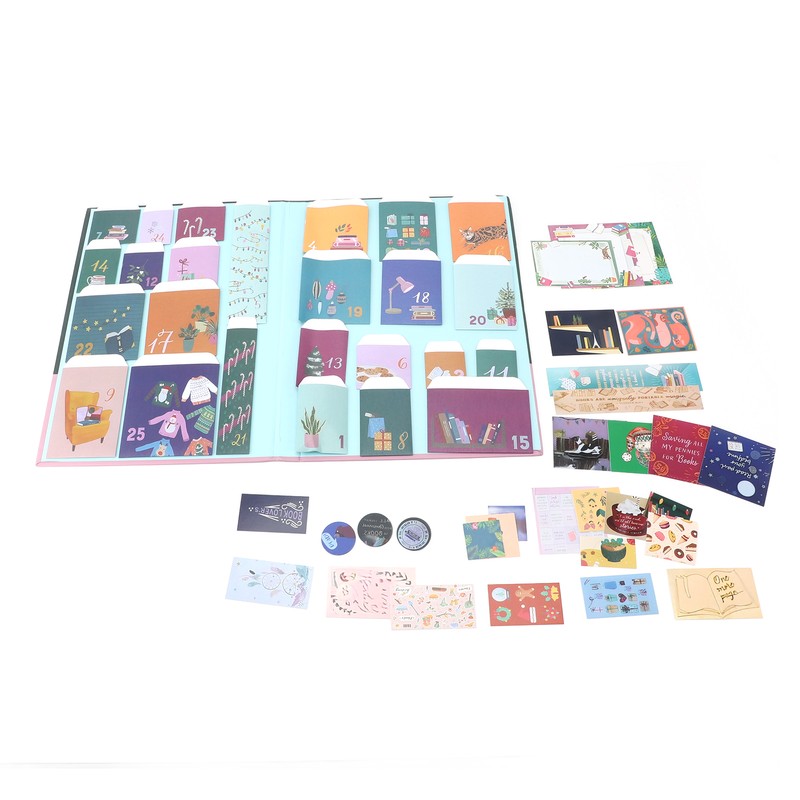 Book Lovers Advent Calendar Unique Countdown with 25 Bags Book