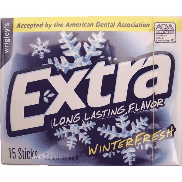 Wrigley's Extra Sugar-Free Gum, Winterfresh, 15 ct