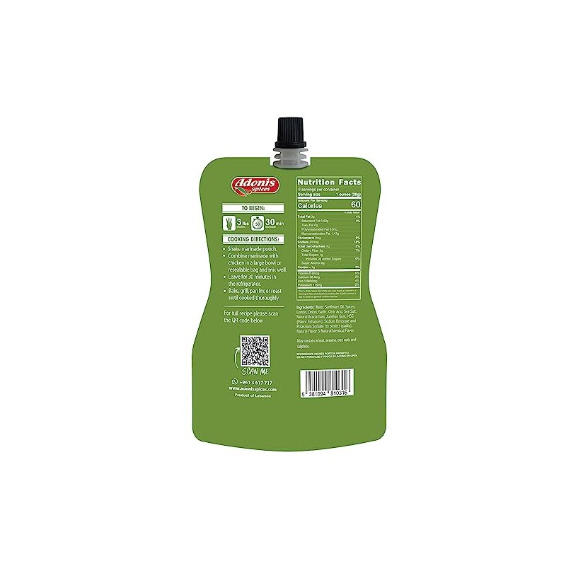 Adonis - Chicken Shawarma Quick Marinade, 6 oz (170g), Ready