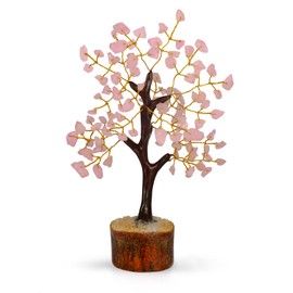 Rose Quartz - Chakra Tree - Tree of Life - Mini Crystal Tree - Crystal Tree - Healing Crystals Money Tree - Feng Shui Crystal Decor - Gemstone Tree - Home Decor