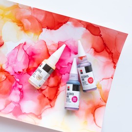 Marabu 1612000000450 Alcohol Ink Pad, Special Paper for Alcohol-based Inks, DIN A4, 12 Sheets 280 g/m², Matt Painted, White, Tear-Resistant and Waterproof