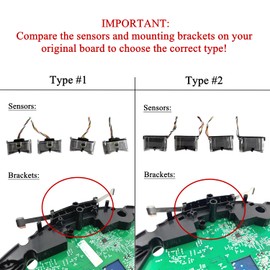 Cliff Detection Sensor Kit - Type #2 Compatible Replacement for Shark Robot Vacuum Cleaner RV2610WACA RV2610WD RV2620WD UR2450WD UR2500SR AV2610WA RV2400WD RV2410WD RV2600WA RV2600WD RV2610WA UR2505SR