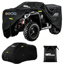 600D Quad Tarpaulin ATV Cover, Heavy Duty & Waterproof Indoor and Outdoor Use Cover for Quad Cover Winter with Windproof Buckle Snow-Proof Hail-Proof Dustproof Quad Tarpaulin