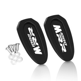 MFGZD Mirror Block Off Base Plate, 2 PCS CNC Aluminum Motorcyle Rearview Mirror Block Off Plates Compatible With M1000RR 2022-2024,Black