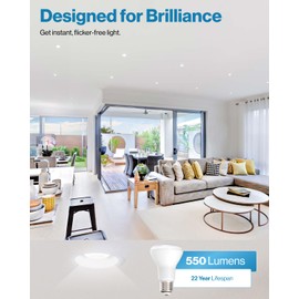 Sunco BR20 LED Bulb Dimmable, Small Recessed Lighting Bulbs, R20 Mini Flood Light Indoor, 550 LM, 7W (50W Equivalent), 5000K Daylight, E26 Base, Can Light for Home, Kitchen, Bedroom UL 4 Pack.