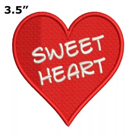 Athena Brands Sweet Heart Embroidered Iron-On Patch Applique Valentine Gift Romance Love Gift