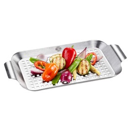 GEFU Stainless Steel Vegetable Barbecue Cooking Dish, 33 x 18,7 x 2,5 cm