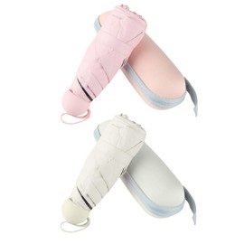 BAODINI Travel Mini Umbrella for Purse With Case-Small Compact UV Umbrella Protection Sun-Lightweight Tiny Pocket Umbrella UPF 50+ for Women, Girls