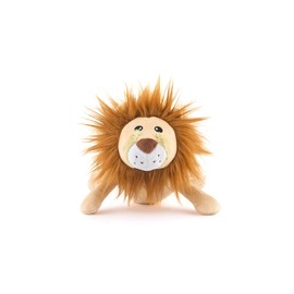 P.L.A.Y. Cute Plush Dog Toys - Big Five of Africa Safari Animal Themed Durable Squeaker Chew Toy, Great for Puppies & Small, Medium, Large Dogs - Machine Washable, Recycled Materials (Lion)