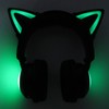 Cat Ear Headphones, Foldable Gaming Headset with Led Light Stereo
