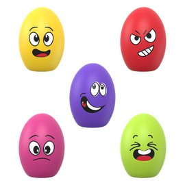 KrauzPet Squeaky Dog Toys, Soft Puppy Egg Balls, Funny Interactive Squeak Pet Chew Toy Pack for Puppies Small Medium Breed