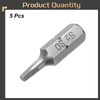 HARFINGTON 5pcs Square Head Screwdriver Bits 1/4" Hex Shank SQ0