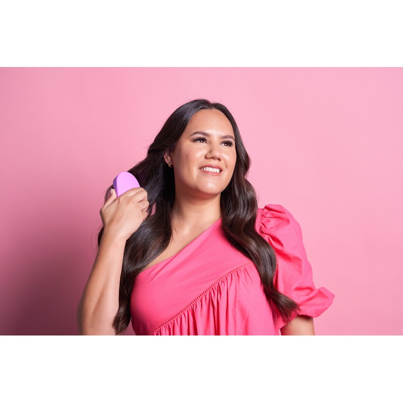 Oz Essentials Compact Detangling Hairbrush - Purple