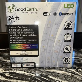 Good Earth Lighting 24ft Smart Plug-in LED Strip Light in White, Multicolor 🔥